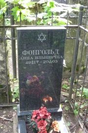 Фонгольд Анна Ильинична, Москва, Востряковское кладбище